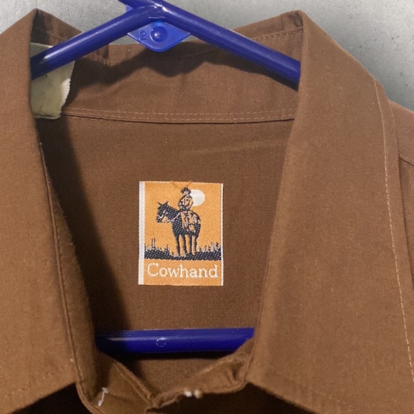 Vintage Cowhand Western Pearl Snap Brown Shirt Size Large - Picture 3 of 4